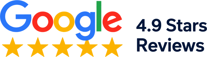 4.9 stars on Google Reviews